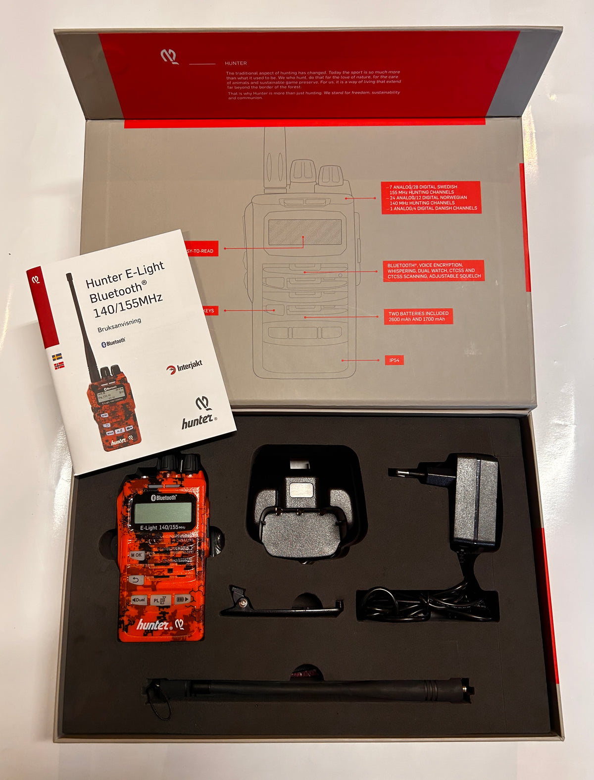 Hunter E-Light BT(bluetooth) Jaktia Edition jaktradiopakke