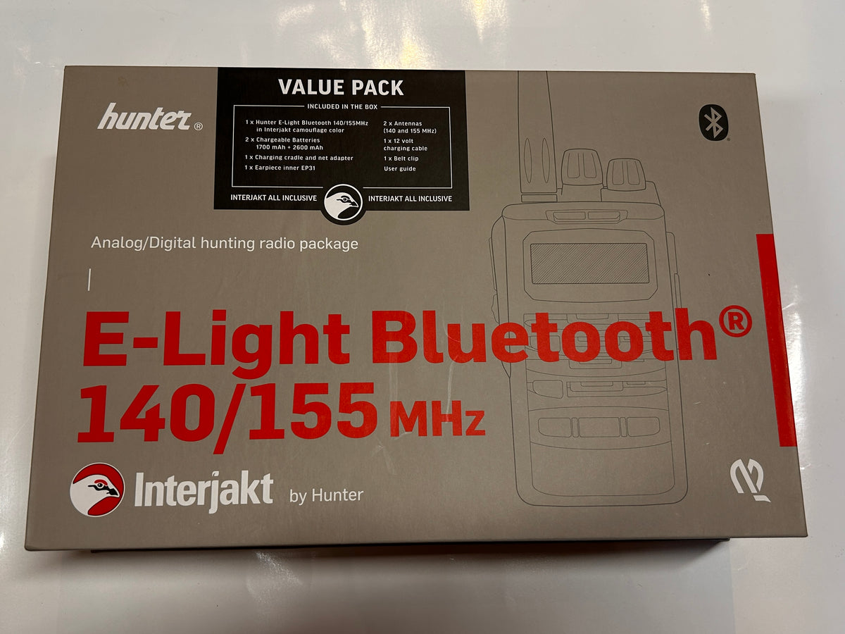 Hunter E-Light BT(bluetooth) Interjakt-edition jaktradiopakke