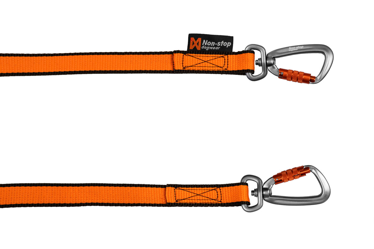 Non-Stop Dogwear Bungee leash double, hundebånd for to hunder