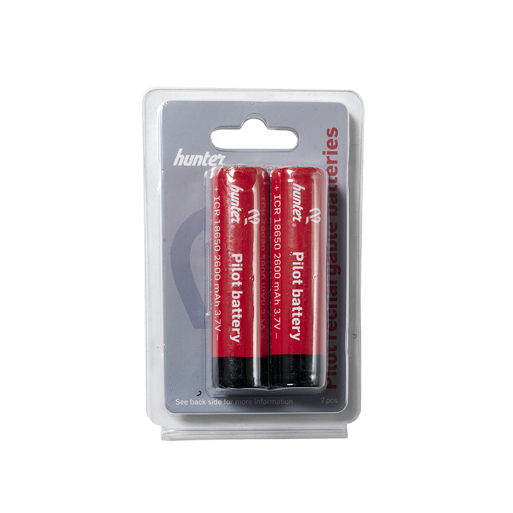 Hunter 18650 batteri. 2pk