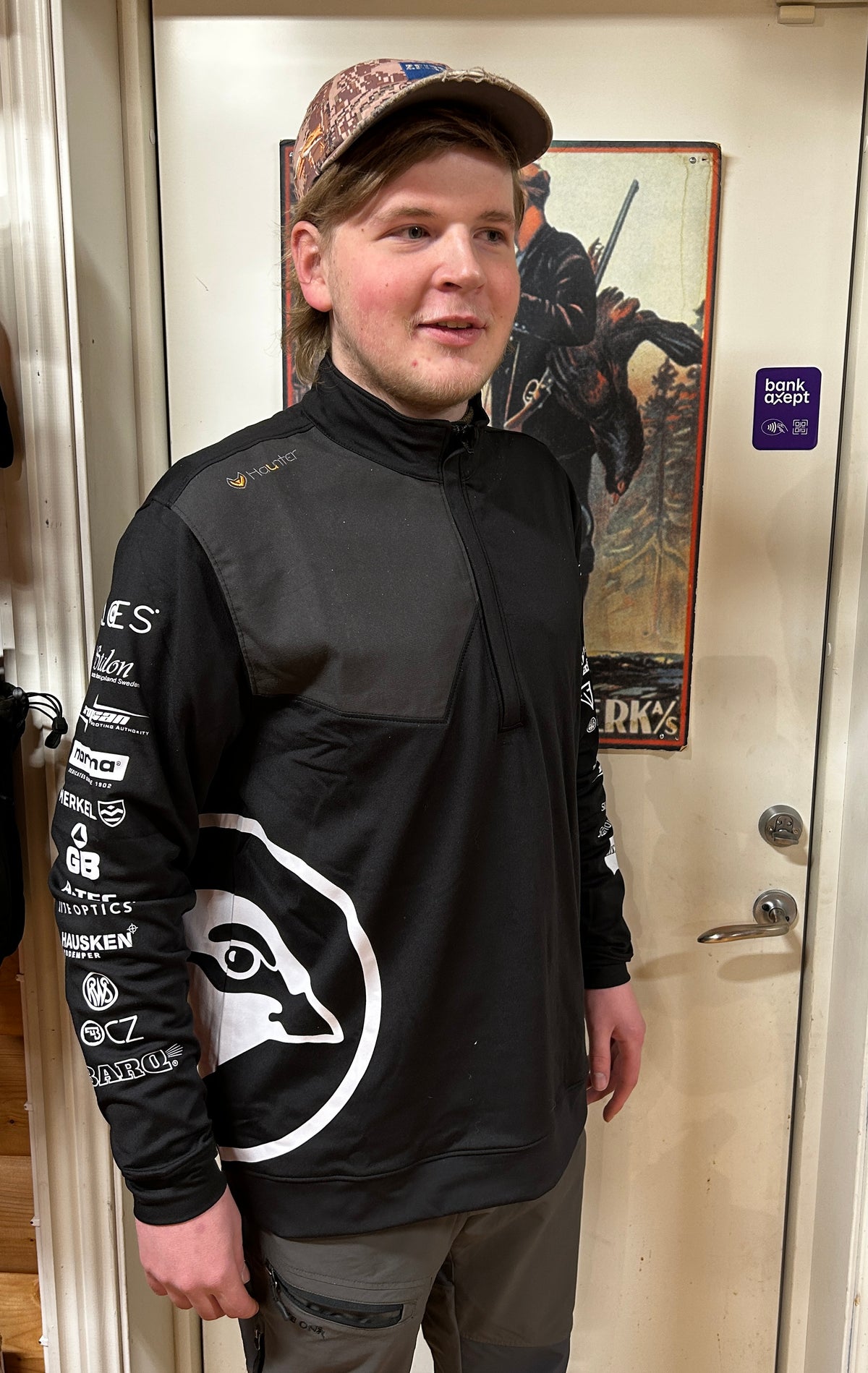 Haunter Ore Q-Zip Sort/Grå
