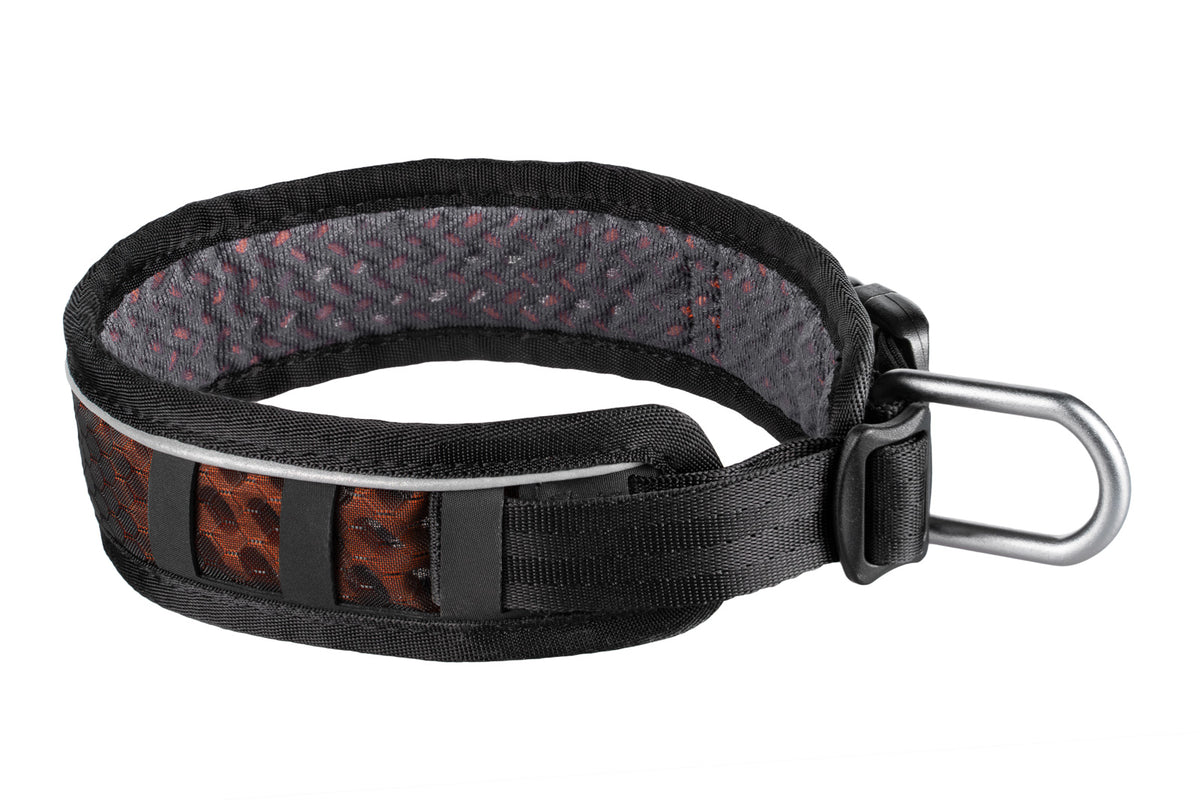 Non-Stop Dogwear Rock adjustable Collar sort/orange halsbånd